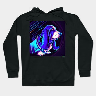 Cyber punk basset Hoodie